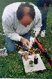 Achim prepping the cluster