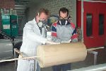 Payloadsektion mit Balsa Auflage mit Epoxy trnken