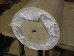 Rohrendstck nach dem Vakuumieren / Tube end after the vacuum bagging