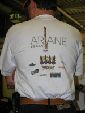 Rückseite von unserem Team Ariane T-Shirt / Backside of our Team Ariane t-shirt